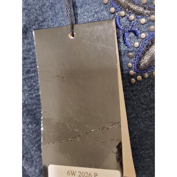 BrazilRoxx Embellished Embroidered Jeans BR 36/US 0 Blue - NEW With Tags - Picture 4 of 12